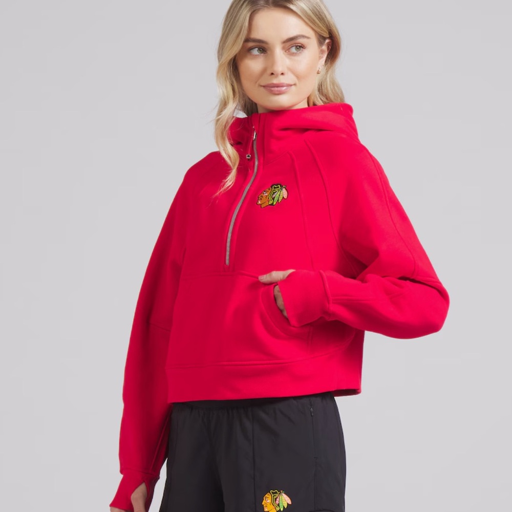 NHL Chicago Blackhawks Lululemon Scuba Oversized half-zip hoodie M/L NWT